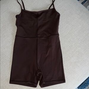 Aritzia Brown Spaghetti-Strap One-Piece
